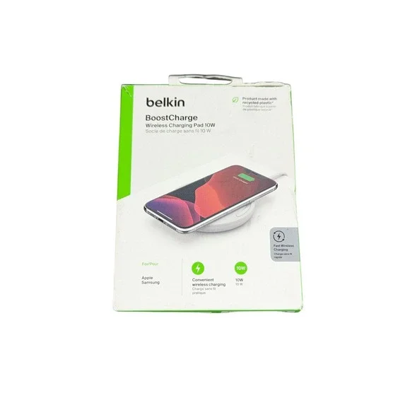 Aa3u Belkin 10W Qi-Certified Quick‎ Charger Pad for SmartPhone - White Used