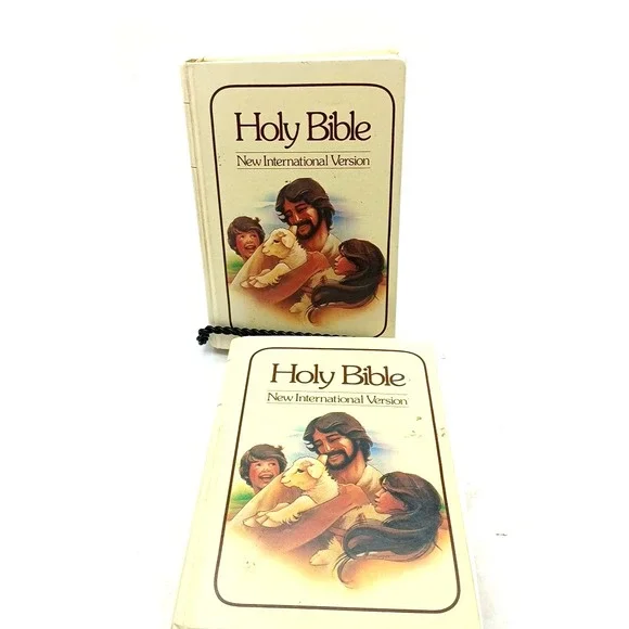 Childrens Holy‎ Bible Vintage NIV Edition 1978 Zondervan Christian Book Lot of 2