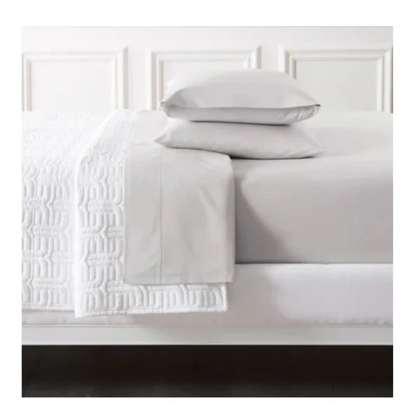 Jonathan Adler Long Staple Percale Cotton Queen Bedding - Two Flat Sheets
