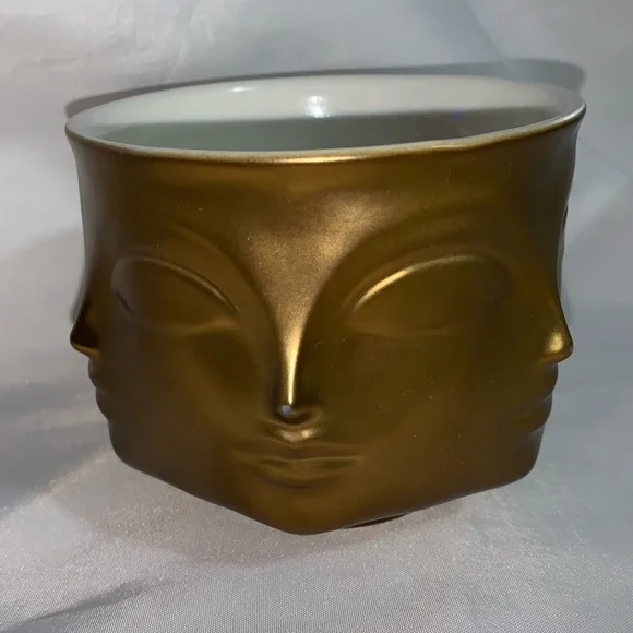 JONATHAN ADLER matte gold glazed MUSE bowl