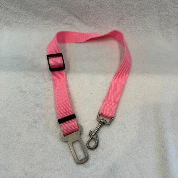 Pink‎ Adjustable Dog Seat Belt Tether Universal Car Safety Lead Travel Restraint