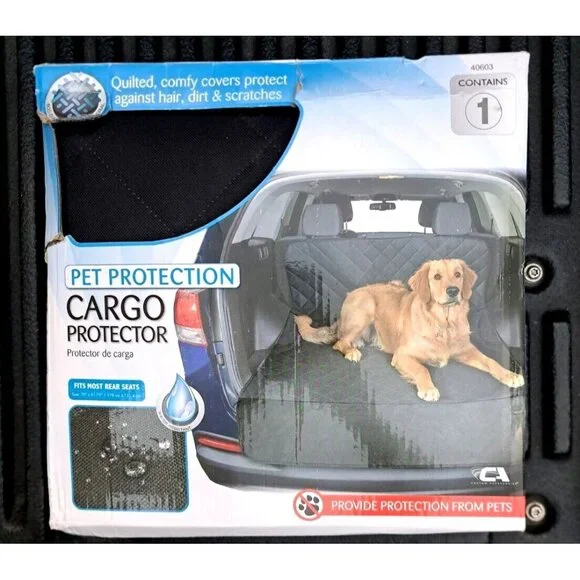 Pet Protection Quilted Cargo Protector With Bumper Guard & Rear Headrest Clips
