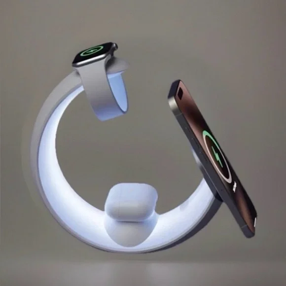 4 IN 1 Minimoon MagSafe Wireless Charger RGB Ambient Lamp