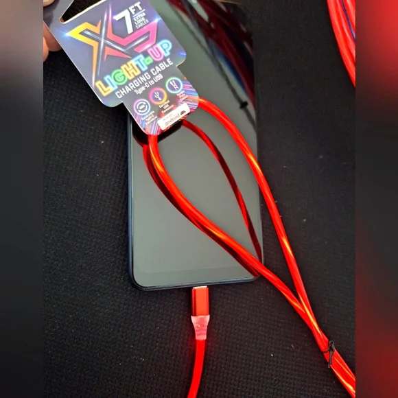 7ft Light Up LED Type C-USB Charging Cord