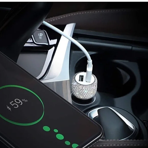 NWT Bling Car Charger Black