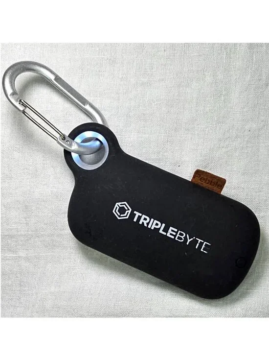 Pebble 5000 mAh Durable Portable Charger Power Bank w Carabiner 2695