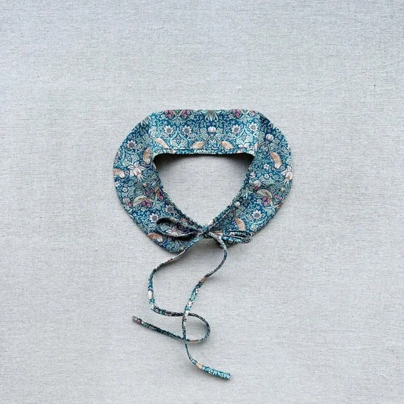 mabo tie-on collar made with liberty of london strawberry thief