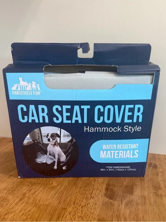 Car Seat Cover Hammock Style Lightweight Water Resistant Dogs Cats Light Gray