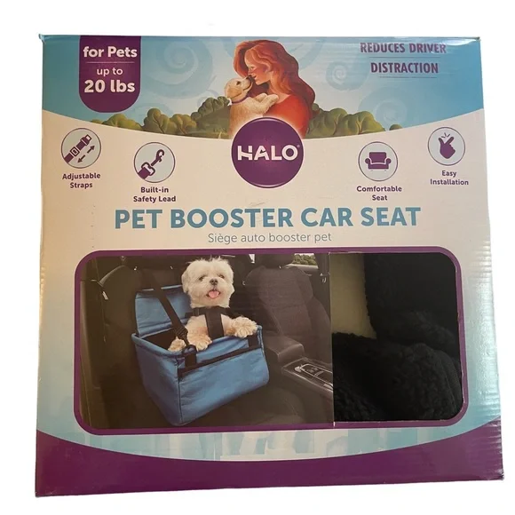 Halo Pet Booster Car Seat for Dogs up to 20 lbs
