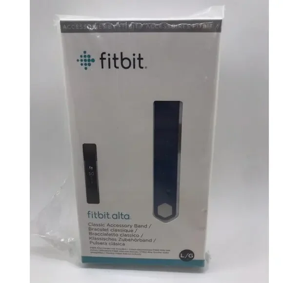 Fitbit Alta CLASSIC ACCESSORY BAND Navy Size L/G Large Replacement NEW