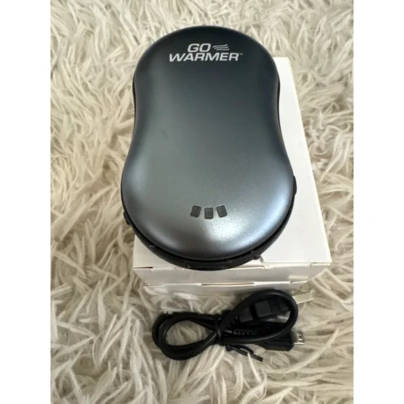 GO‎ WARMER Hand Warmer Power Bank Rechargeable Portable USB Grey New