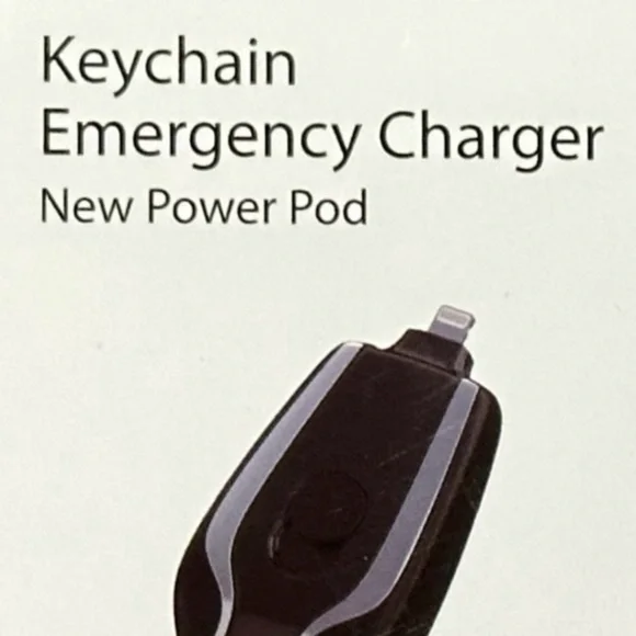 New Black 1500mAh Keychain Emergency Powerbank with Charger