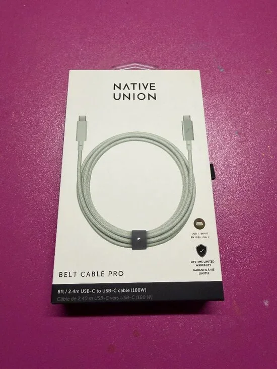 Native Union Belt Cable Pro (8 ft / 2.4 m USB-C to USB-C Cable) Sage