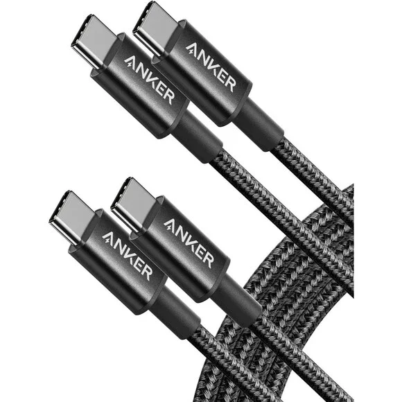 Anker USB-C to USB-C Cable 2-Pack, 6ft, 60W Fast Charging iPhone 17 & iPad mini6