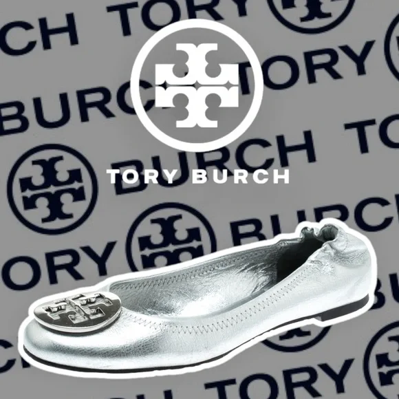 Tory Burch Silver Flats