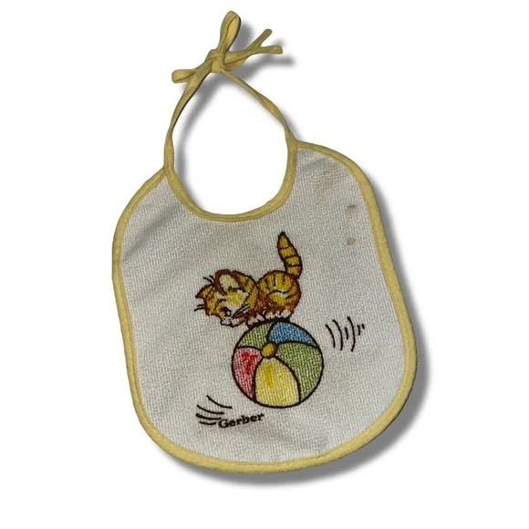 Vintage Kitten Baby Bib