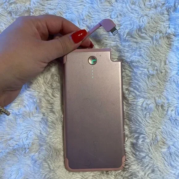 Pink portable charger