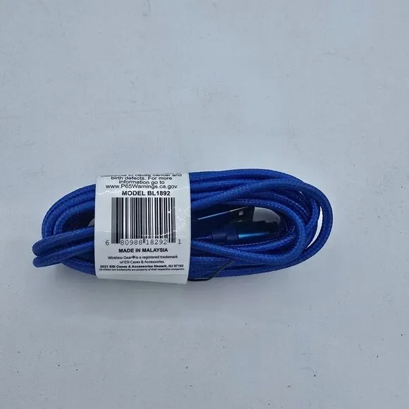 Wireless Gear 10 ft micro usb sync and charge cable. New