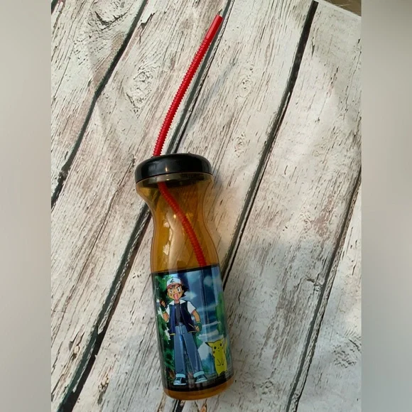 Pokémon Nintendo Water Bottle Straw‎ Vintage