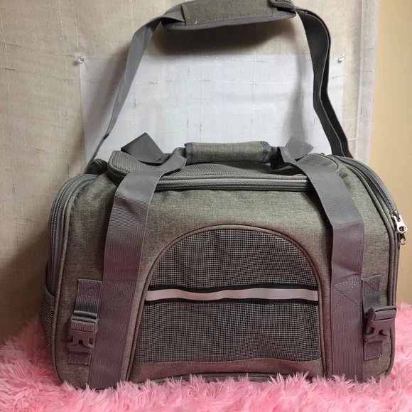 NWOT Gray Cat Carrier Dog Carrier Pet Carrier Small Medium Cats Dogs Puppy