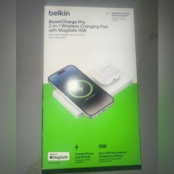 Belkin Wireless Charging Pad with MagSafe - White