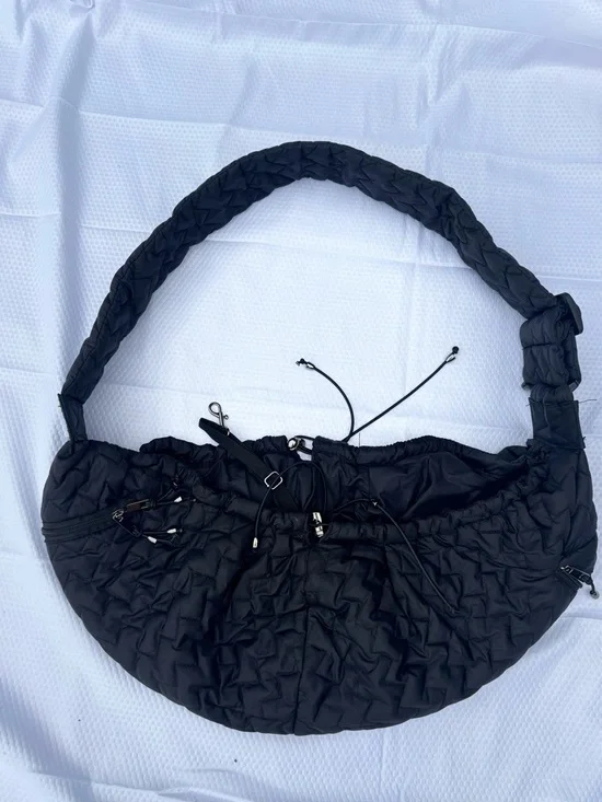 Top Paw Black Quilted Pet Carrier Shoulder Bag