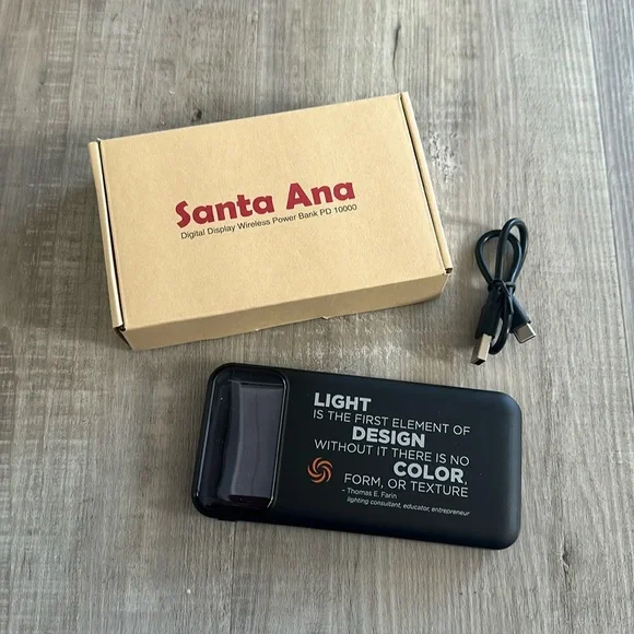 Santa Ana digital display wireless power bank pd 10000
