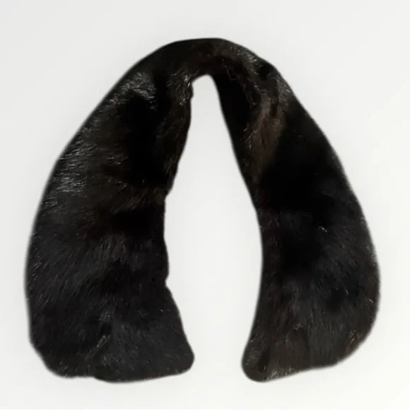 Elegant Vintage Dark Brown Fur Scarf Collar For Coat Jacket Warm Fox 50’s 60’s