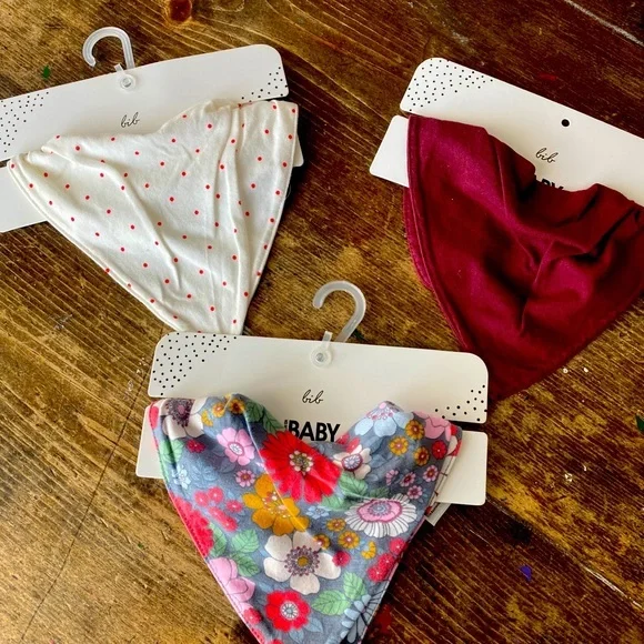🆕TRIO of COTTON ON Bandana BIBS- cute,comfy&cool!