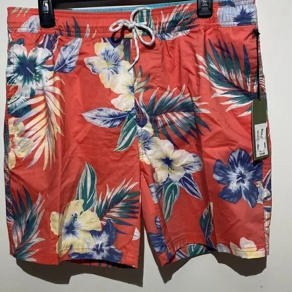Goodfellow & Co Men's Multicolor Hawaiian Drawstring Swim Trunks Size Medium NWT