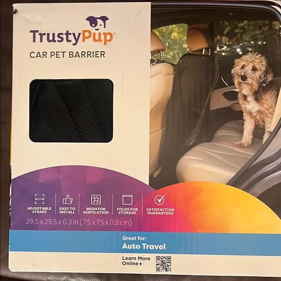 Rusty TrustyPup Car Pet Barrier - Black and Purple
