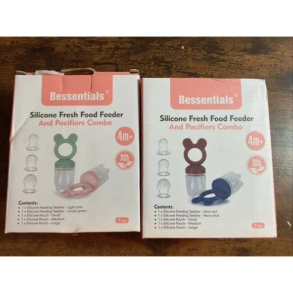 Bessentials Silicone Fresh Food Feeder Pacifier Teether Combo 4 Months+
