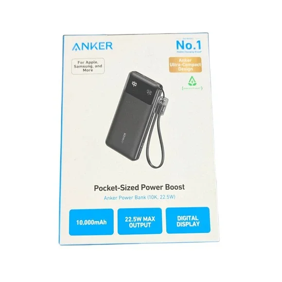Cc4U Anker 10,000 mAh 22.5W Digital Display Pocket-size Power‎ Boost Power Bank