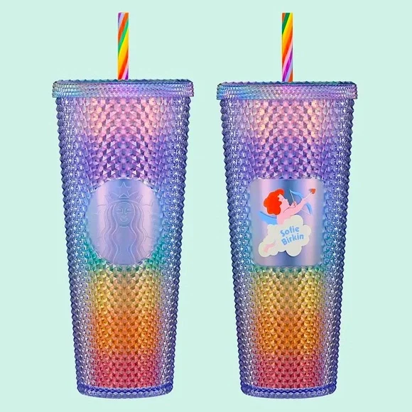 NEW 2024 STARBUCKS x Sofie Birkin 24 oz Sparkle Studs Cold Cup Limited Edition