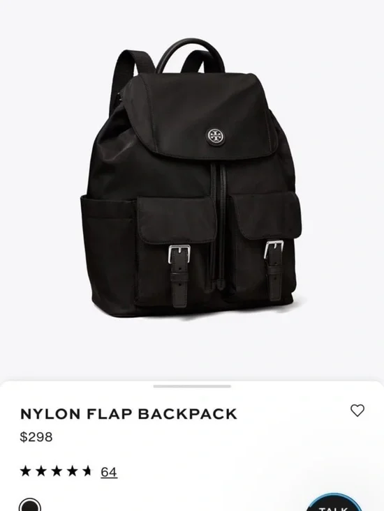 Tory Burch Nylon Flap Backpack