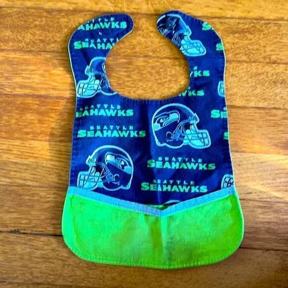 3/$15 Seahawks Baby/Toddler Bib