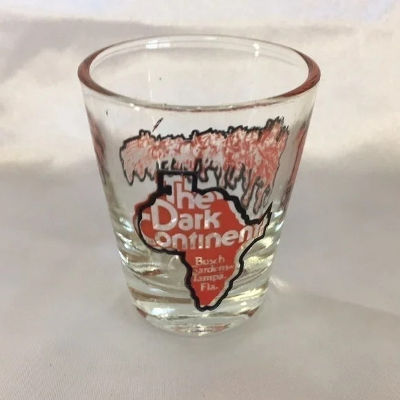 Vintage Busch Gardens Tampa The Dark Continent Shot Glass | Retro Souvenir