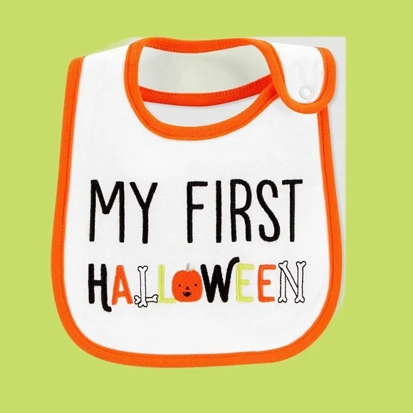 My First Halloween Bib NWT