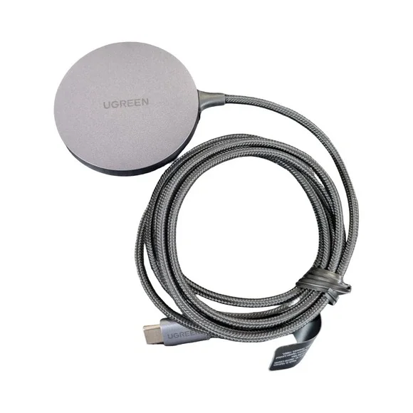 Nn5U UGREEN - Magnetic Wireless Charger for iPhone 17 - 12 / Airpods Magsafe Gry