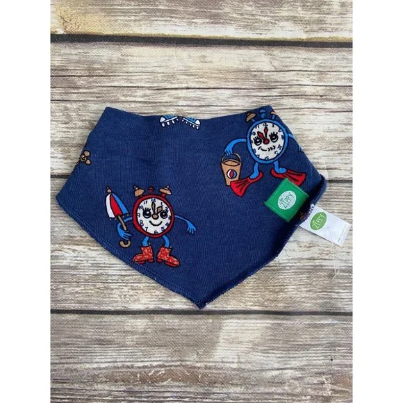 Zippy Alarm Clock Absorbent Dribble Bandana Scarf Bib NEW