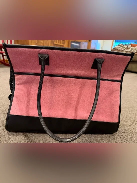 Pink and Black small dog carrier