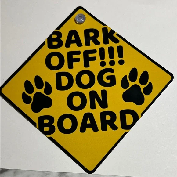 Yellow Dog On Board Sign
