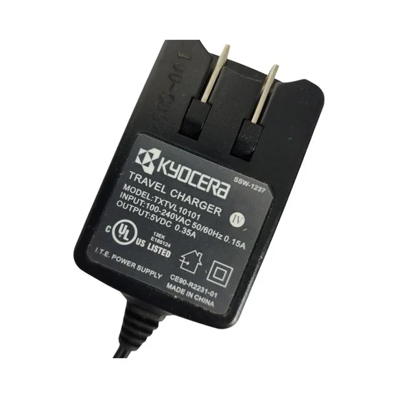 Kyocera Travel‎ Charger SSW-1237 Model TXTUVL10101 5V 0.35A Cord