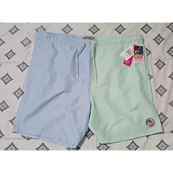 Drill Clothing Surf Society Swim Trunks Shorts Pastel‎ Colorblock Mens XL