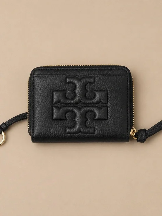 Tory Burch Bomb T-Zip Coin Case- Navy