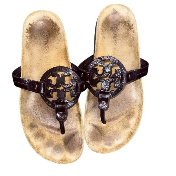 Tory Burch Dark Brown Thong Sandals 38