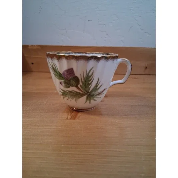 Cup Vintage Adderley Fine Bone China Tea Cup Thistle England 3