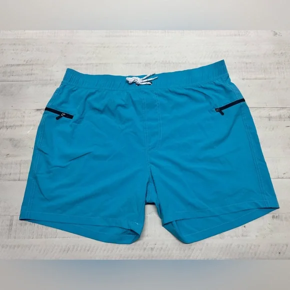 Mens Swim Trunks Quick-Dry Printed Compression Liner Zipper Pockets