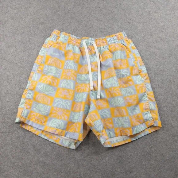 Nike Swim Trunks Shorts Mens Medium Tropical Check‎ Lined Multicolor DR9845-739