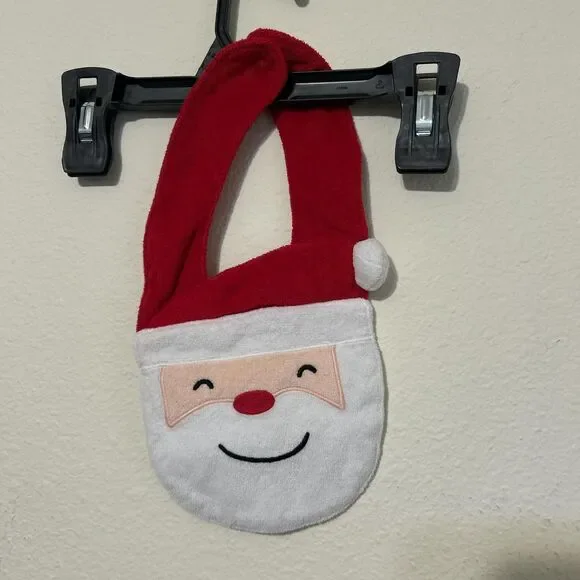 Carter's Red and White Holiday bib